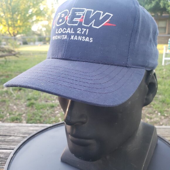 Vintage IBEW Local 271 Wichita KS Blue Hat Cap Strapback Frank‎ Doolittle Co - Picture 2 of 10